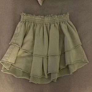 Aerie Fringed high low skirt